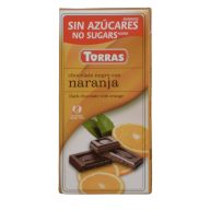   Torras gluténmentes étcsokoládé narancs cukor nélkül 75 g