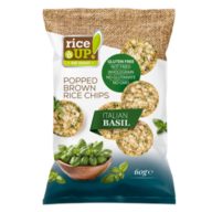 Rice Up barna rizs chips italian basil ízű 60 g