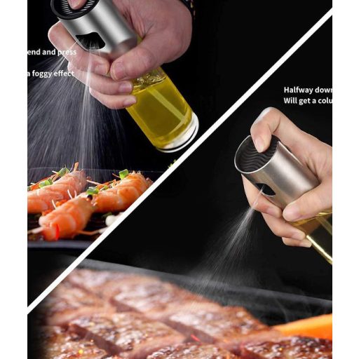 Rozsdamentes fém olajspray, olajszóró flakon, 135ml