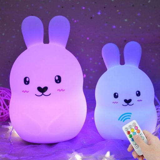 Gyermek éjszakai lámpa led rgb, nyúl